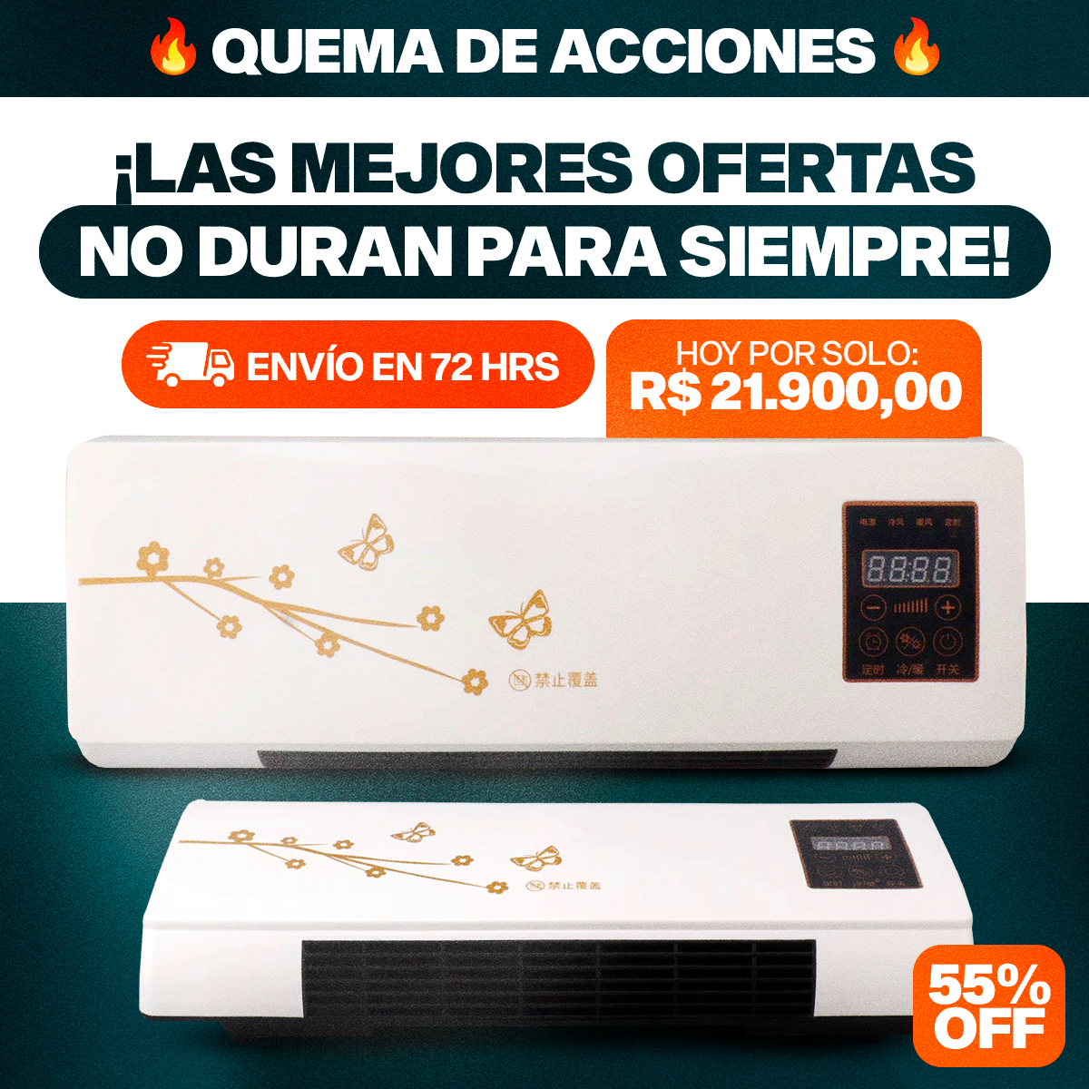 Aire Acondicionado Portátil (9000 BTU) Envío Gratis Últimas Unidades Con 55% Off