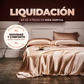 MEGA KIT PIEZAS | CAMA DE LUJO EN SEDA EGIPCIA PURA DE MORERA (LIQUIDACIÓN - ÚLTIMO DÍA)