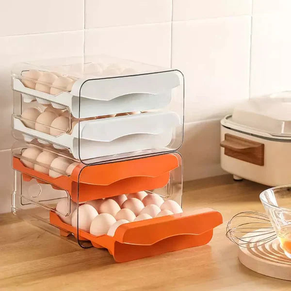 Organizador de Huevos con Cajón para Refrigerador