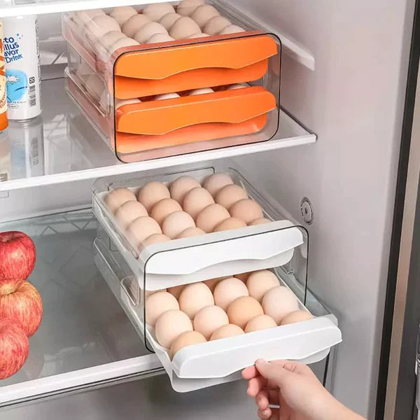 Organizador de Huevos con Cajón para Refrigerador