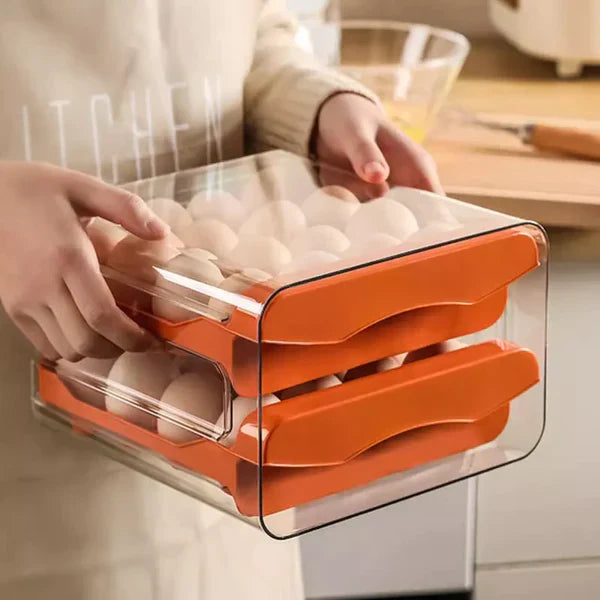 Organizador de Huevos con Cajón para Refrigerador