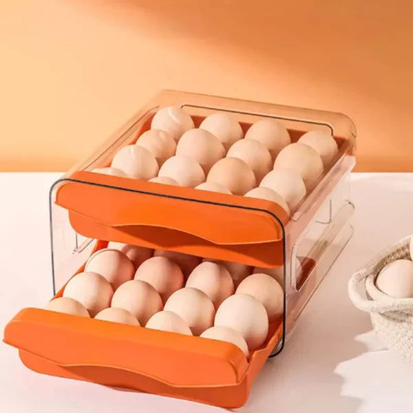 Organizador de Huevos con Cajón para Refrigerador