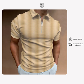 Camisas Polo de Moda para Hombres 2023 - Verano con Rayas y Cierre