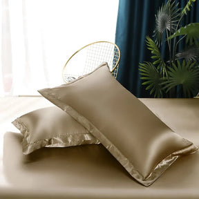 Luxury Silk Bedding Set - Satin Duvet Cover, Bed Sheet, Pillowcase