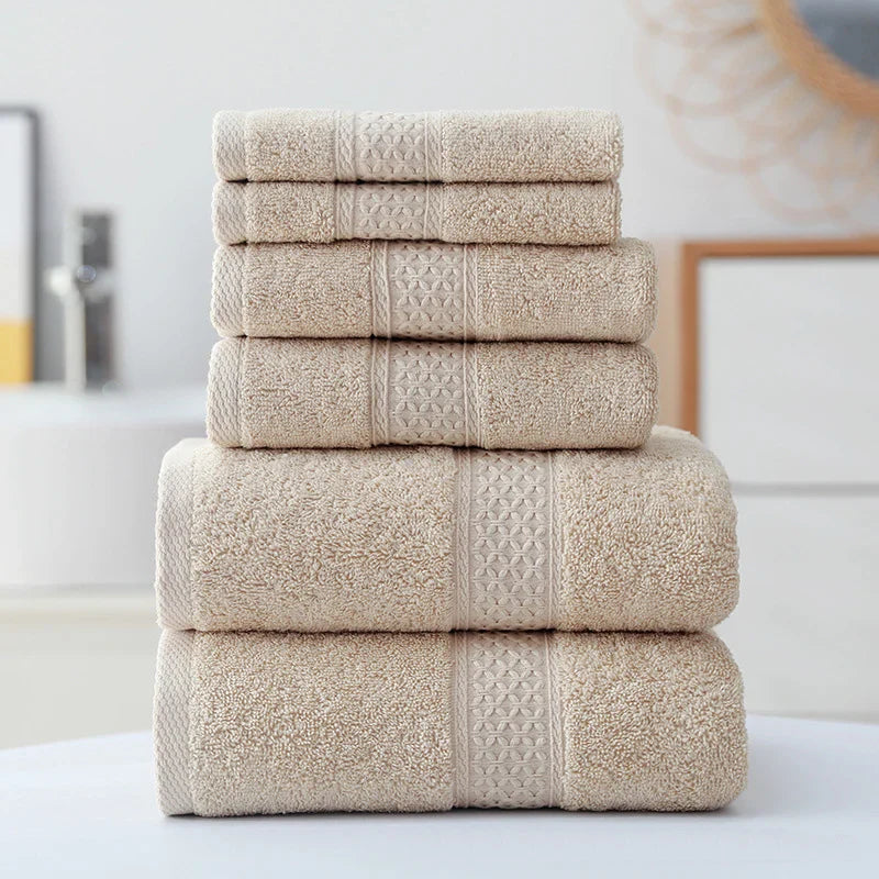 Set de Toallas de Algodón Lujo 3 Piezas Essentialloffers™ - Suaves y Absorbentes para Baño en Casa