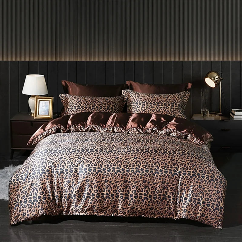 Luxury Blending Natural Mulberry Silk Bedding Set High End Satin Smooth Duvet Cover Set Double King Queen Size Bed Sheet Set