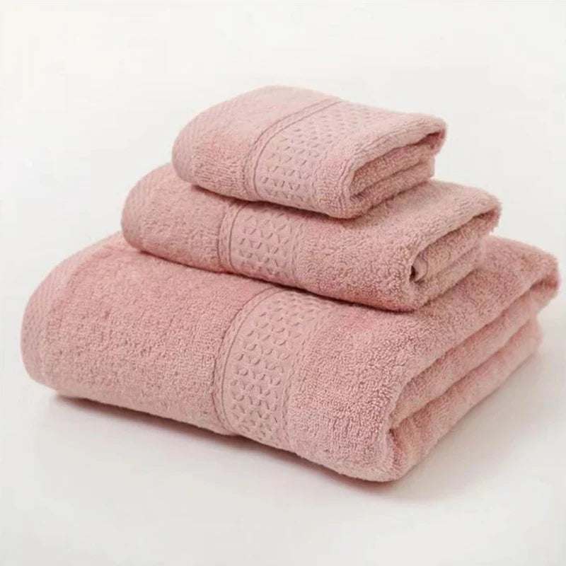 Set de Toallas de Algodón Lujo 3 Piezas Essentialloffers™ - Suaves y Absorbentes para Baño en Casa