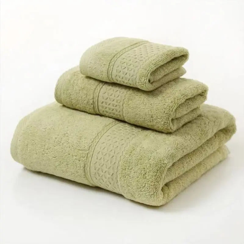 Set de Toallas de Algodón Lujo 3 Piezas Essentialloffers™ - Suaves y Absorbentes para Baño en Casa