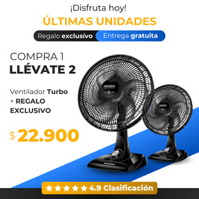 [COMPRA 1 LLEVE 2] - Ventilador Turbo + REGALO EXCLUSIVO - PROMOCIÓN BLACK FRIDAY